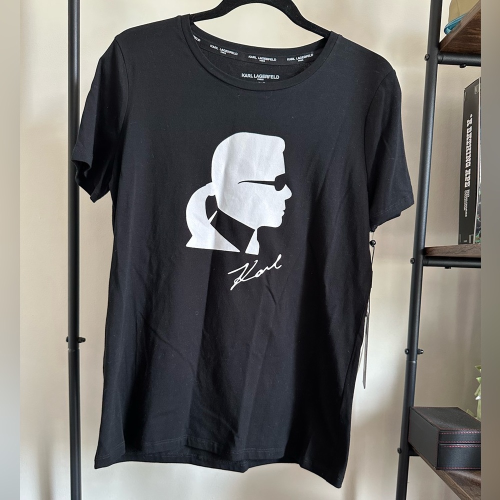 Karl Lagerfeld Black and White Iconic Tee